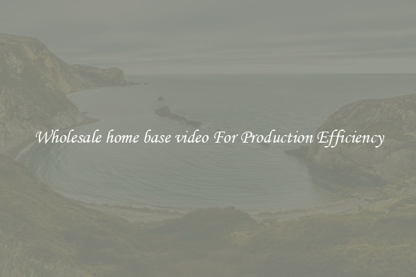 Wholesale home base video For Production Efficiency