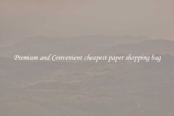 Premium and Convenient cheapest paper shopping bag