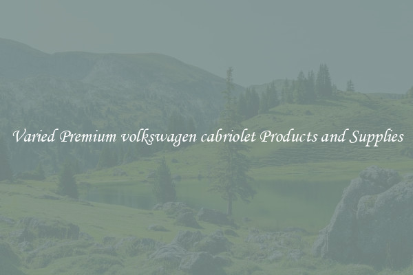 Varied Premium volkswagen cabriolet Products and Supplies