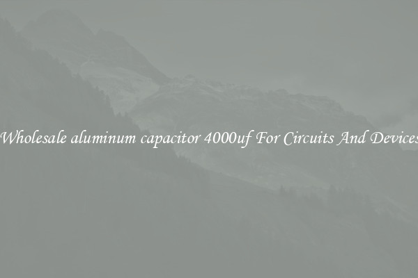 Wholesale aluminum capacitor 4000uf For Circuits And Devices