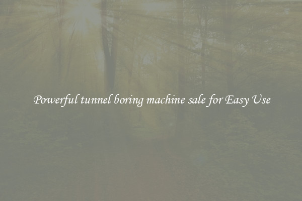 Powerful tunnel boring machine sale for Easy Use