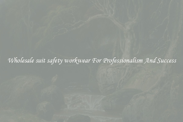 Wholesale suit safety workwear For Professionalism And Success