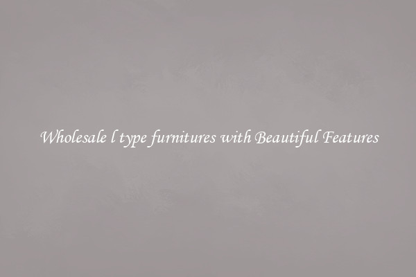 Wholesale l type furnitures with Beautiful Features